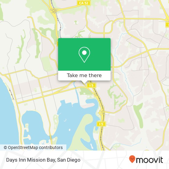 Mapa de Days Inn Mission Bay