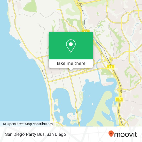 San Diego Party Bus map