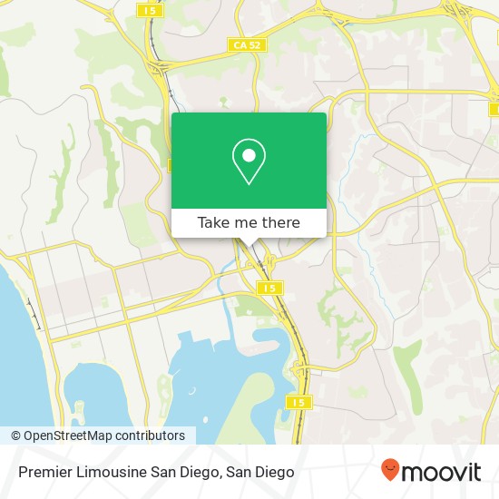 Premier Limousine San Diego map
