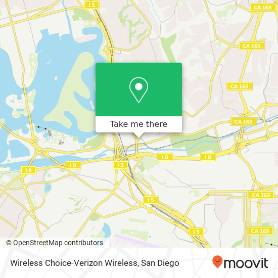Mapa de Wireless Choice-Verizon Wireless