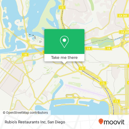 Mapa de Rubio's Restaurants Inc