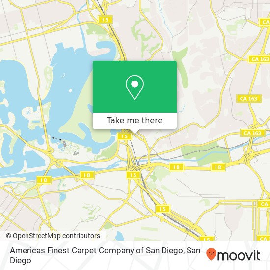 Americas Finest Carpet Company of San Diego map