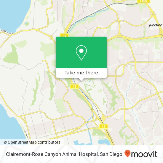 Clairemont-Rose Canyon Animal Hospital map