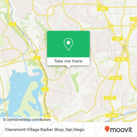 Mapa de Clairemont Village Barber Shop