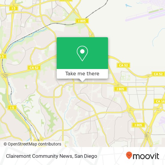 Clairemont Community News map