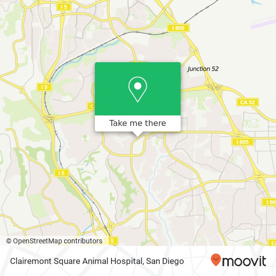 Clairemont Square Animal Hospital map
