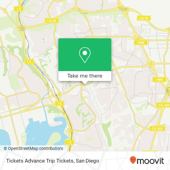 Mapa de Tickets Advance Trip Tickets