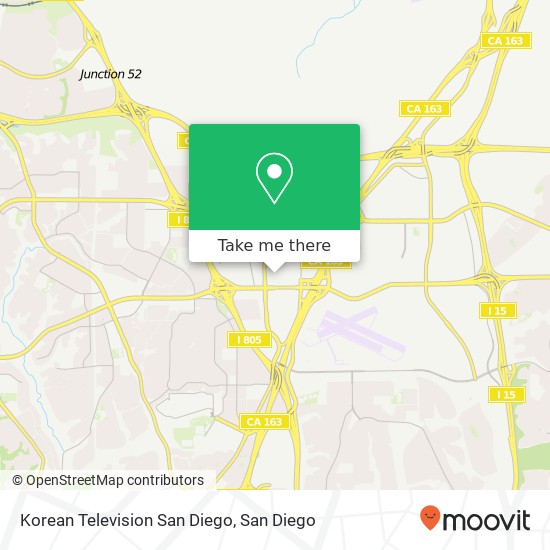 Mapa de Korean Television San Diego