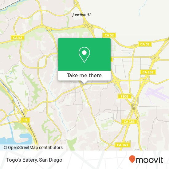 Mapa de Togo's Eatery