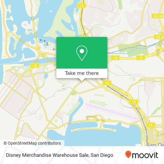 Mapa de Disney Merchandise Warehouse Sale