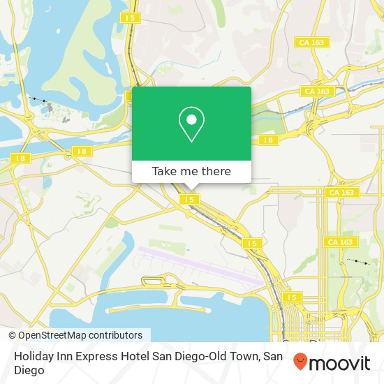 Mapa de Holiday Inn Express Hotel San Diego-Old Town