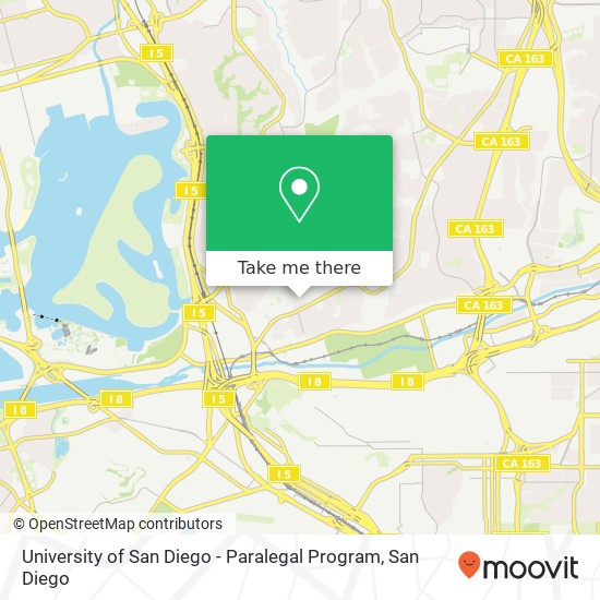 University of San Diego - Paralegal Program map