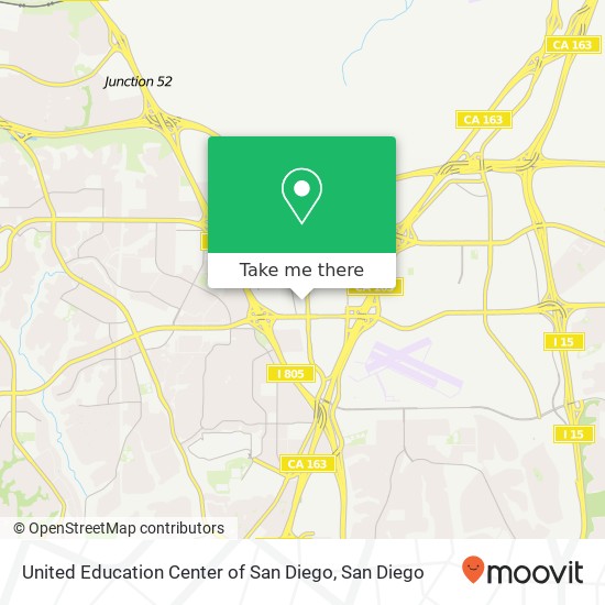 Mapa de United Education Center of San Diego