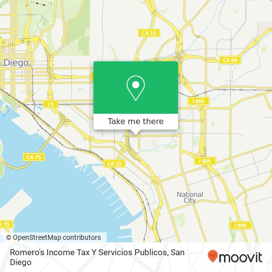 Romero's Income Tax Y Servicios Publicos map