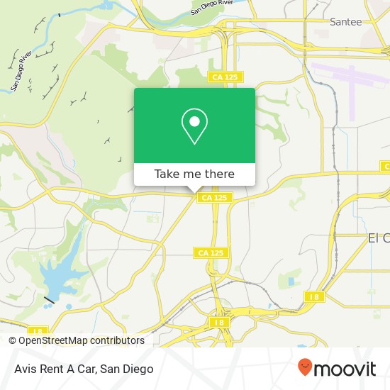 Avis Rent A Car map