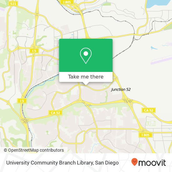 University Community Branch Library map