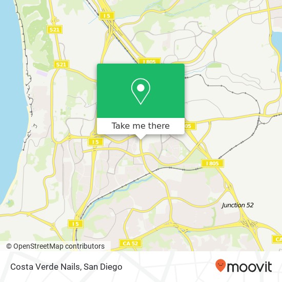 Costa Verde Nails map