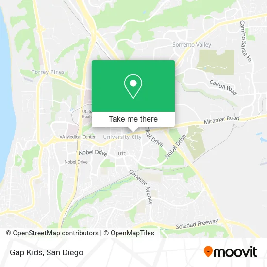 Mapa de Gap Kids