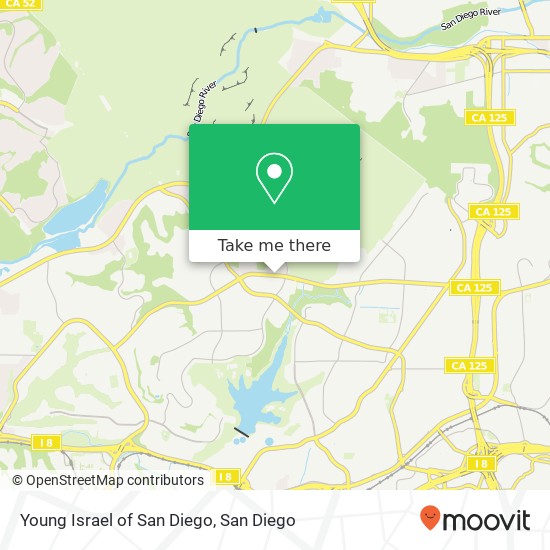Young Israel of San Diego map