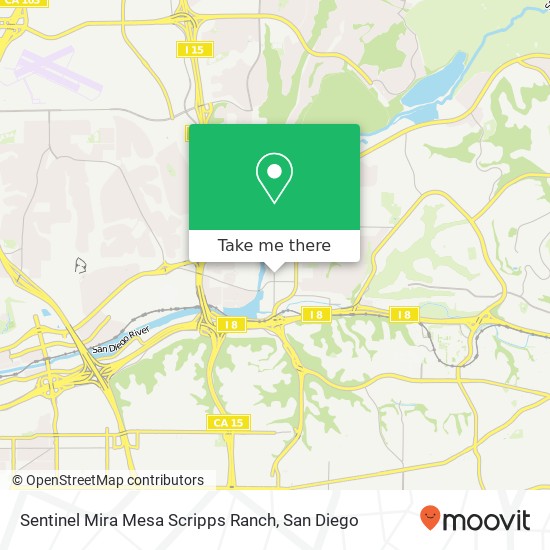 Mapa de Sentinel Mira Mesa Scripps Ranch