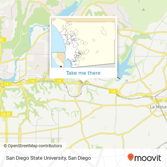 Mapa de San Diego State University