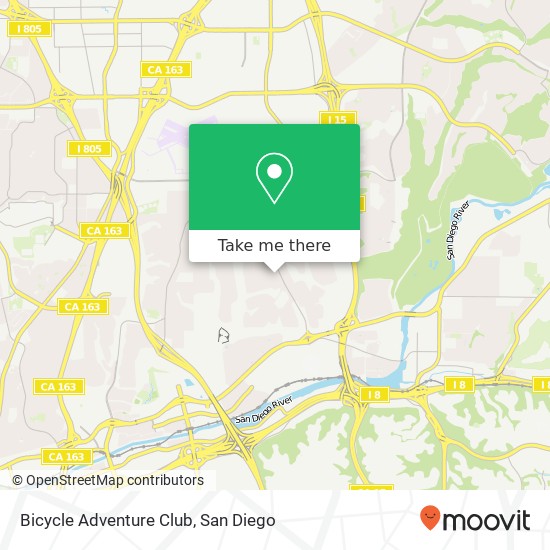 Mapa de Bicycle Adventure Club