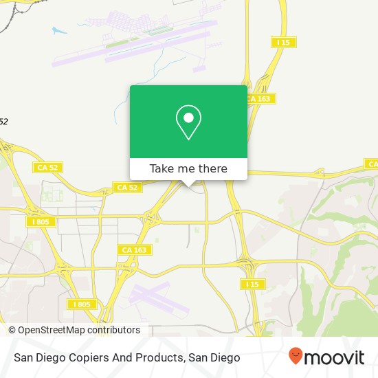 San Diego Copiers And Products map