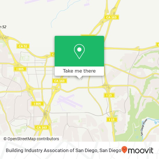 Building Industry Assocation of San Diego map