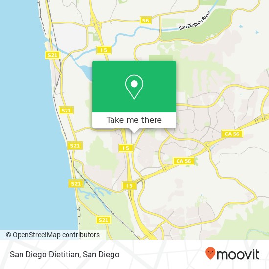 San Diego Dietitian map