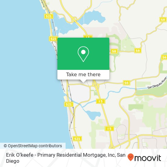 Erik O'keefe - Primary Residential Mortgage, Inc map