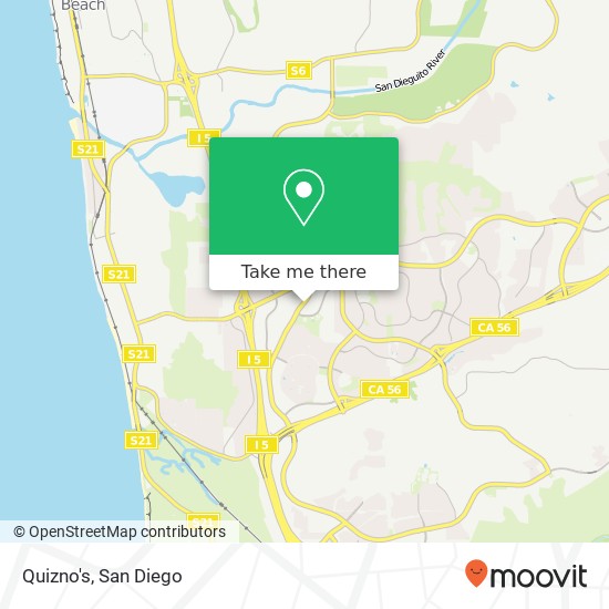 Mapa de Quizno's