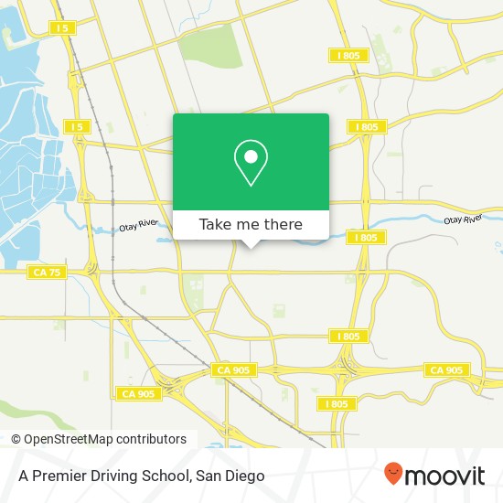 A Premier Driving School map