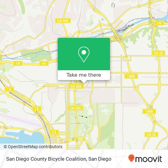 San Diego County Bicycle Coalition map