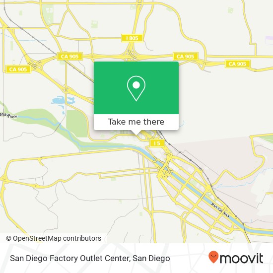 San Diego Factory Outlet Center map