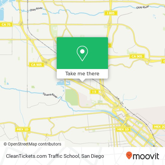 Mapa de CleanTickets.com Traffic School