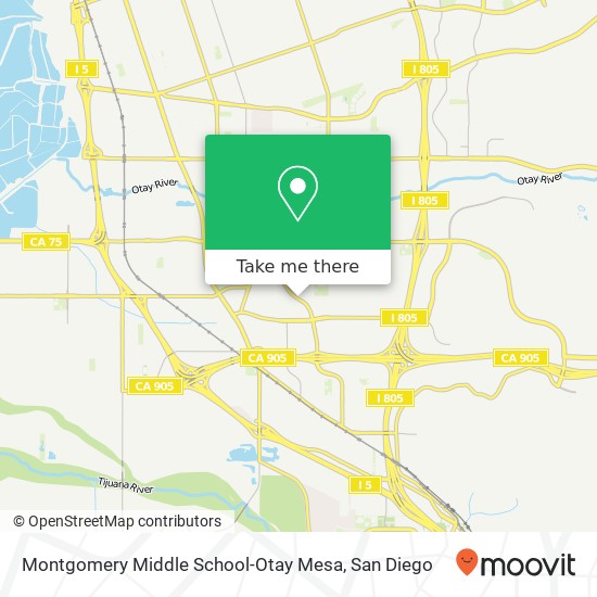 Montgomery Middle School-Otay Mesa map