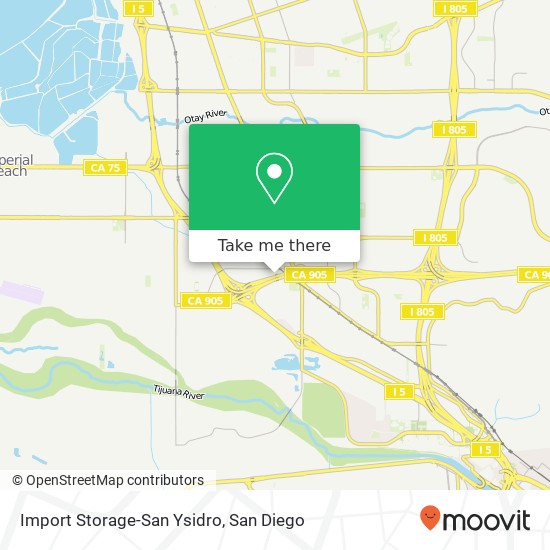 Import Storage-San Ysidro map