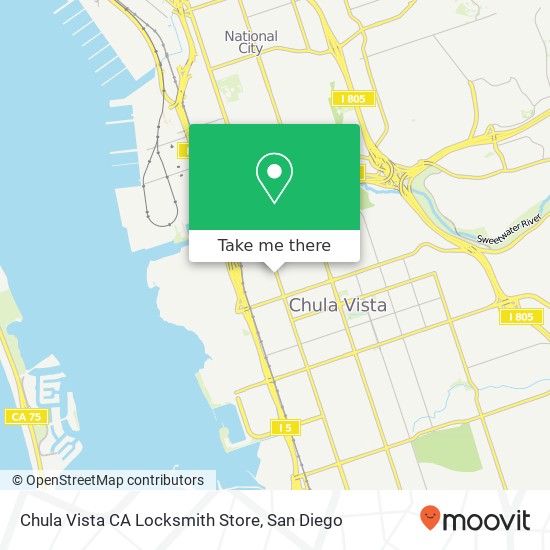 Mapa de Chula Vista CA Locksmith Store