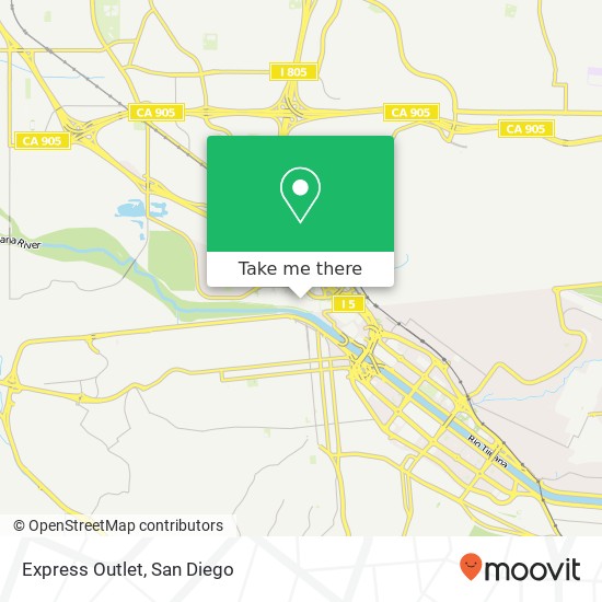 Mapa de Express Outlet, San Ysidro, CA 92173