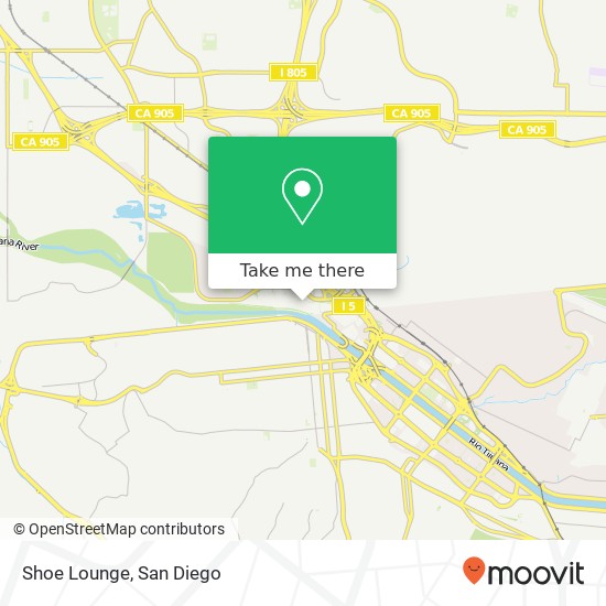 Mapa de Shoe Lounge, San Ysidro, CA 92173