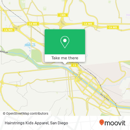 Mapa de Hairstrings Kids Apparel, San Ysidro, CA 92173