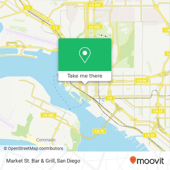 Mapa de Market St. Bar & Grill, 329 Market St San Diego, CA 92101