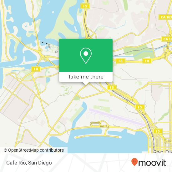 Mapa de Cafe Rio, 3309 Rosecrans St San Diego, CA 92110