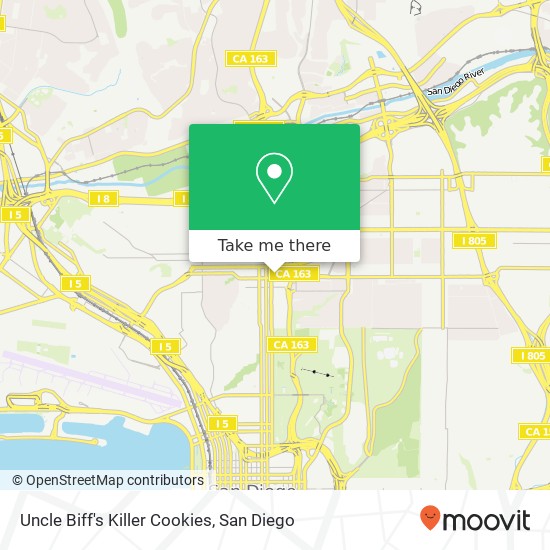 Mapa de Uncle Biff's Killer Cookies, 650 University Ave San Diego, CA 92103