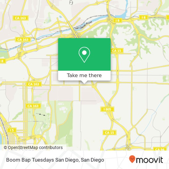 Boom Bap Tuesdays San Diego map