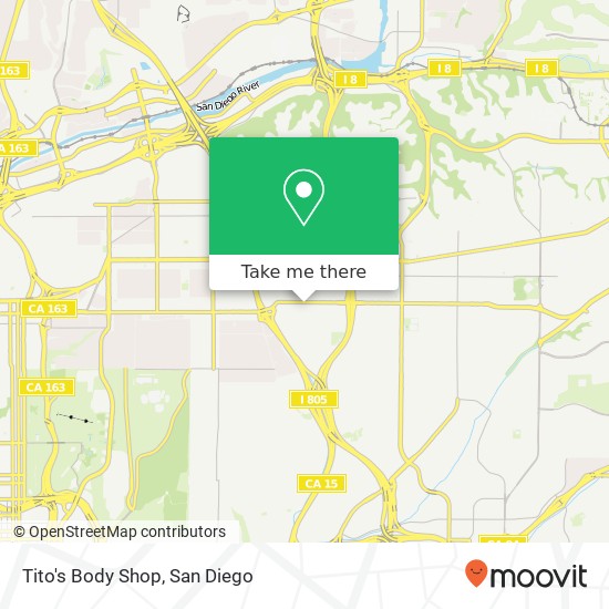 Mapa de Tito's Body Shop