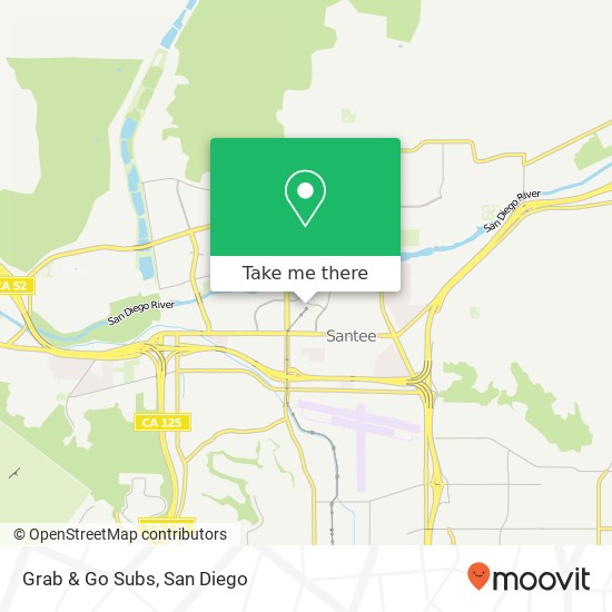 Grab & Go Subs, 9862 Mission Gorge Rd Santee, CA 92071 map