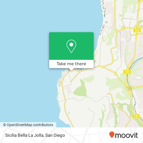 Mapa de Sicilia Bella La Jolla, 7918 Ivanhoe Ave La Jolla, CA 92037