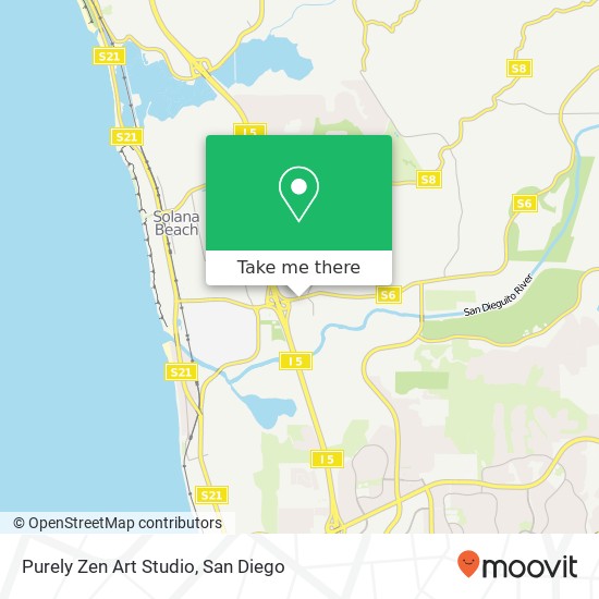Mapa de Purely Zen Art Studio, 2683 Via de La Valle Del Mar, CA 92014