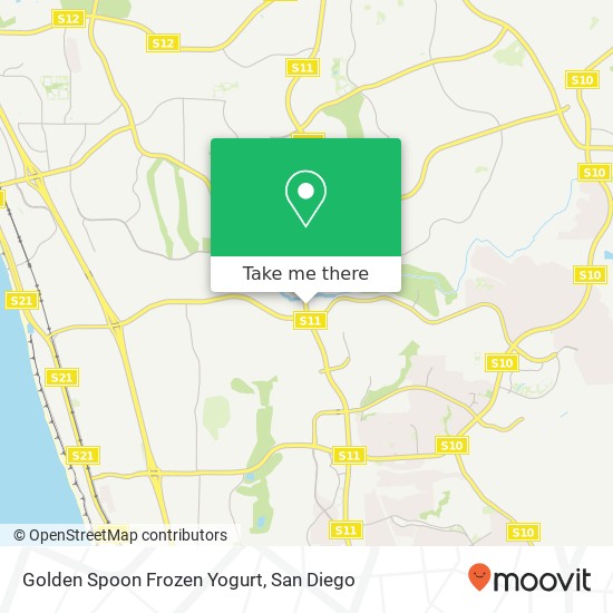 Golden Spoon Frozen Yogurt map